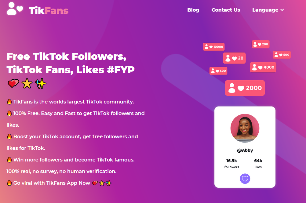 تحميل تطبيق tikfans زيادة متابعين تيك توك 1000 متابع خلال 5 دقائق بدون فلوس للموبايل 2022