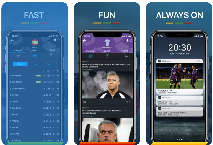 تطبيق 365scores ios للايفون 2019